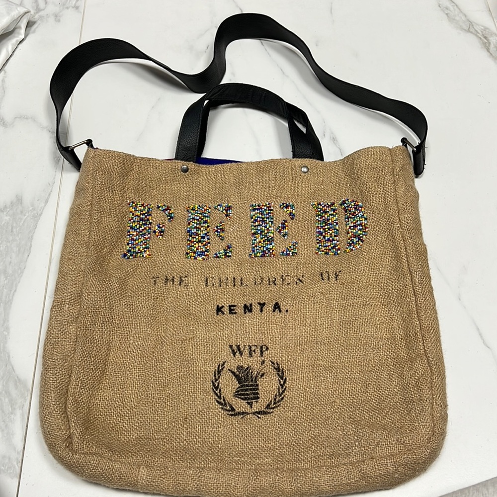 Feed bag tote (reversible)